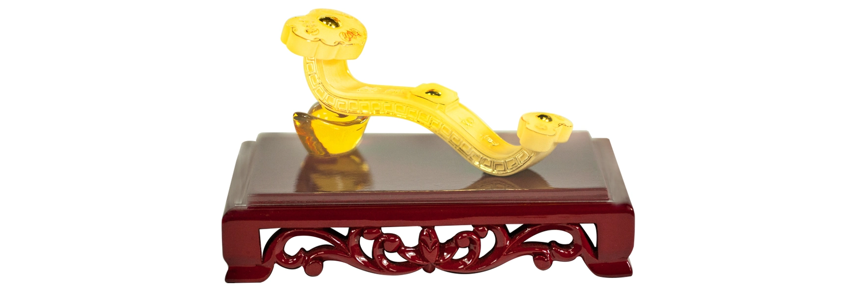 Crafting traditional Ruyi scepters, symbolizing good fortune and feng shui harmony.